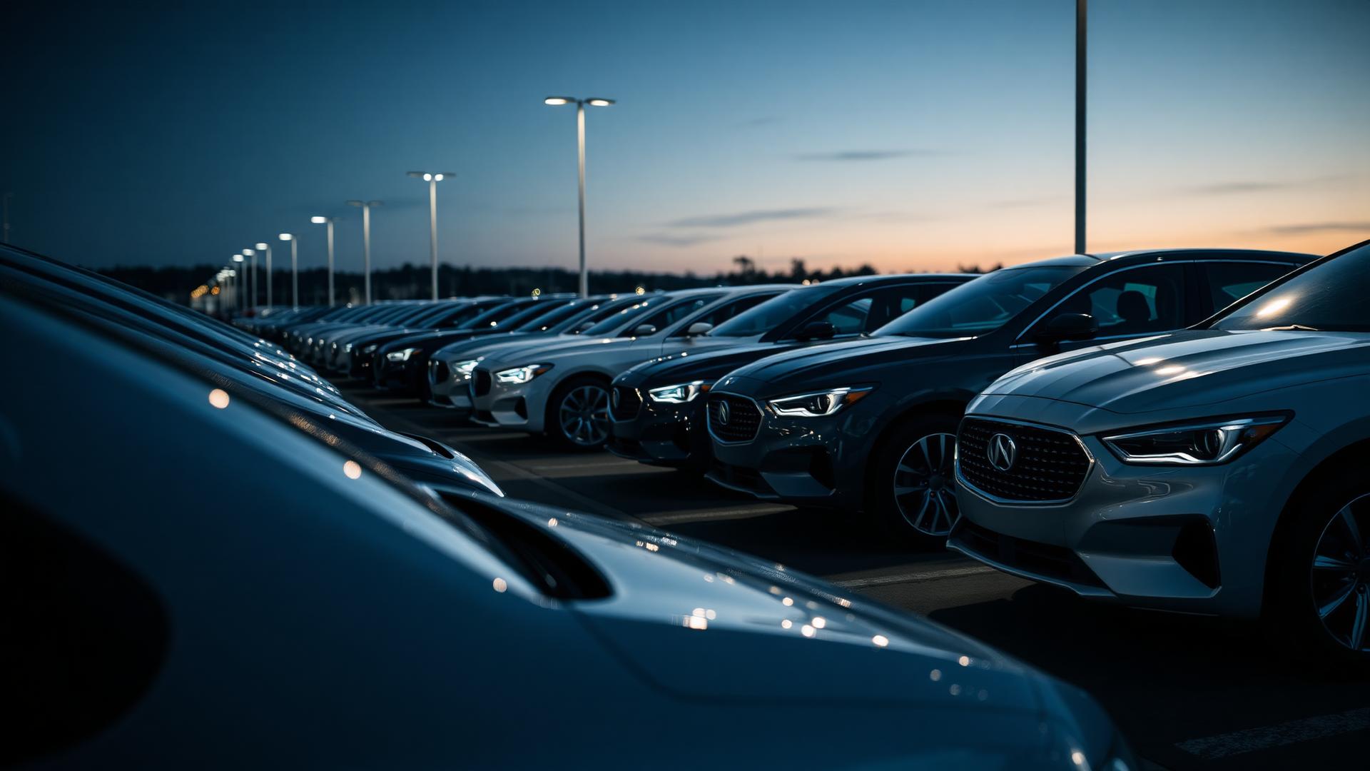 Row of quality pre-owned vehicles at BBJ Auto